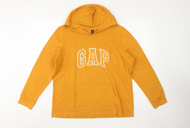 GAP Womens Mustard Yellow XL Pullover Hoodie Cotton Blend
