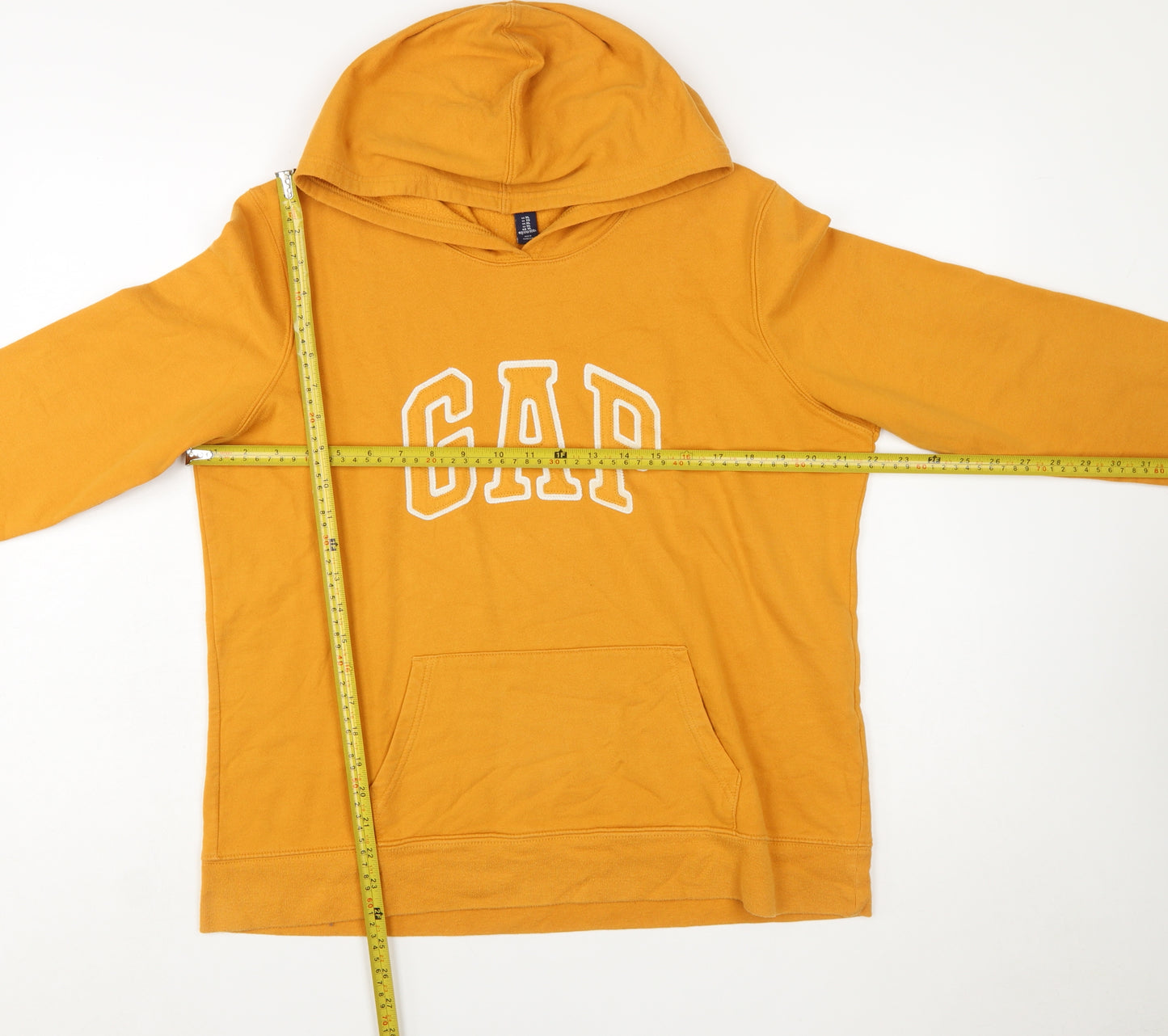 GAP Womens Mustard Yellow XL Pullover Hoodie Cotton Blend