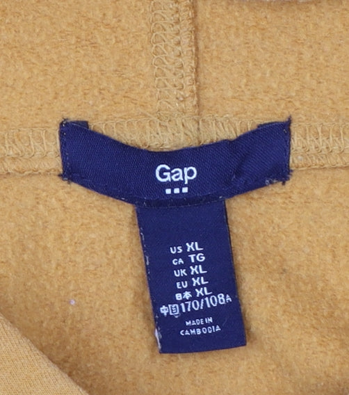 GAP Womens Mustard Yellow XL Pullover Hoodie Cotton Blend