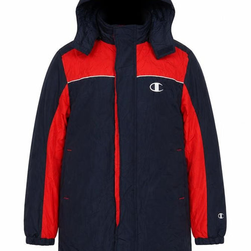 Champion Boys Blue Red Hooded Winter Parka Coat 11-12 Years
