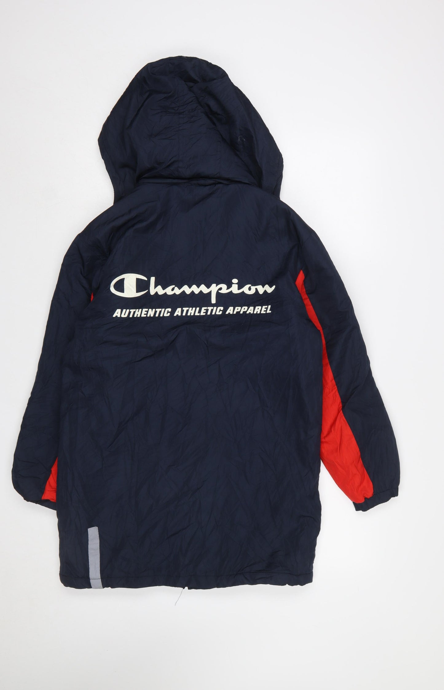 Champion Boys Blue Red Hooded Winter Parka Coat 11-12 Years