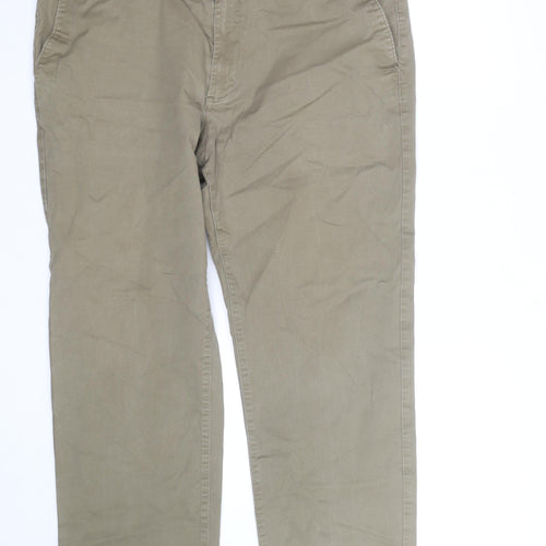 Marks and Spencer Men's Brown Regular Fit Chinos 40W 31L