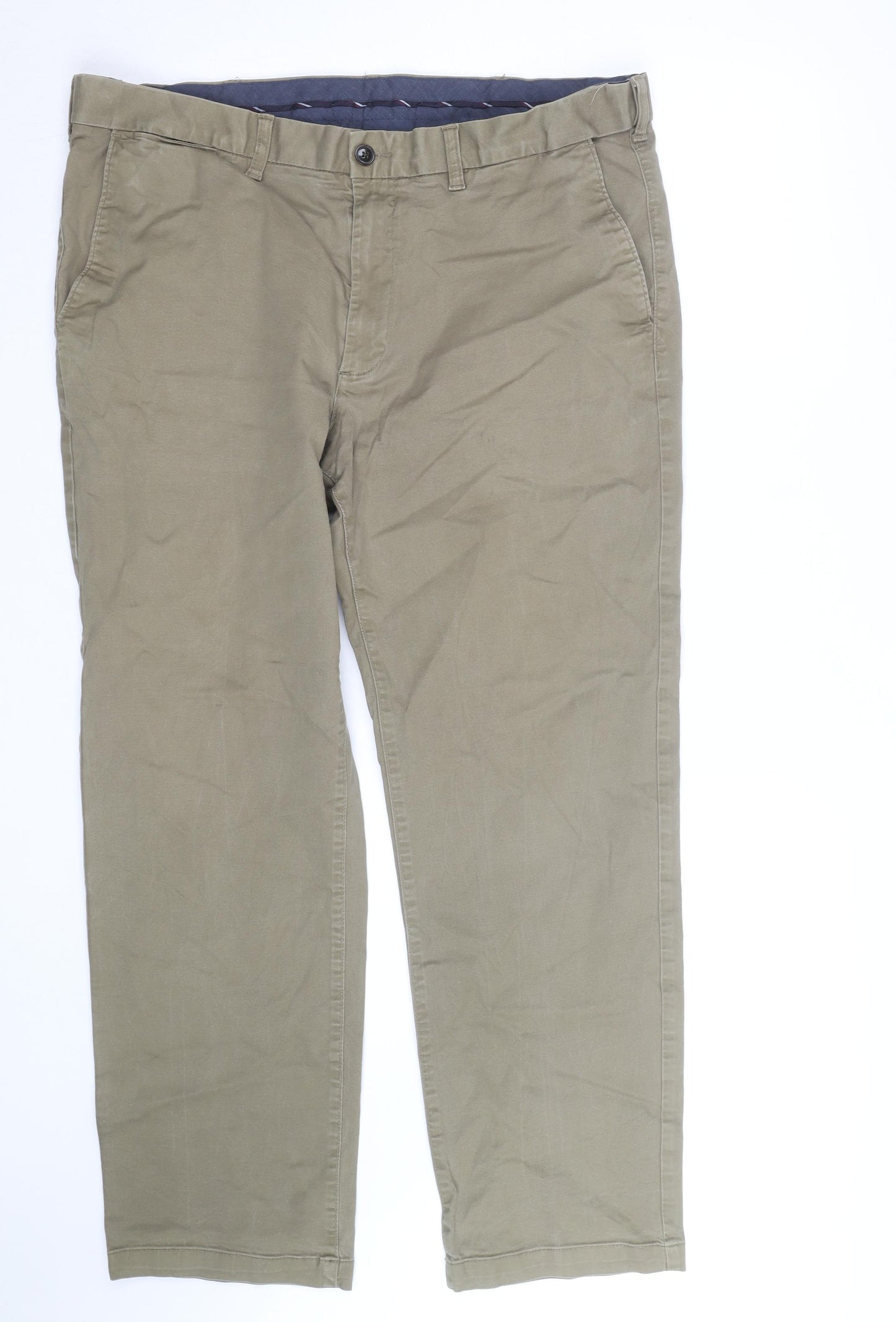 Marks and Spencer Men's Brown Regular Fit Chinos 40W 31L