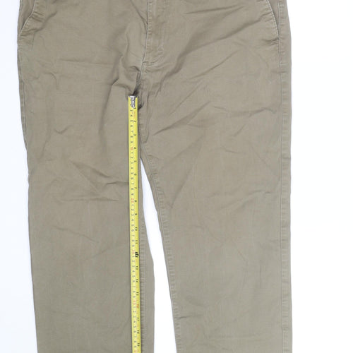 Marks and Spencer Men's Brown Regular Fit Chinos 40W 31L
