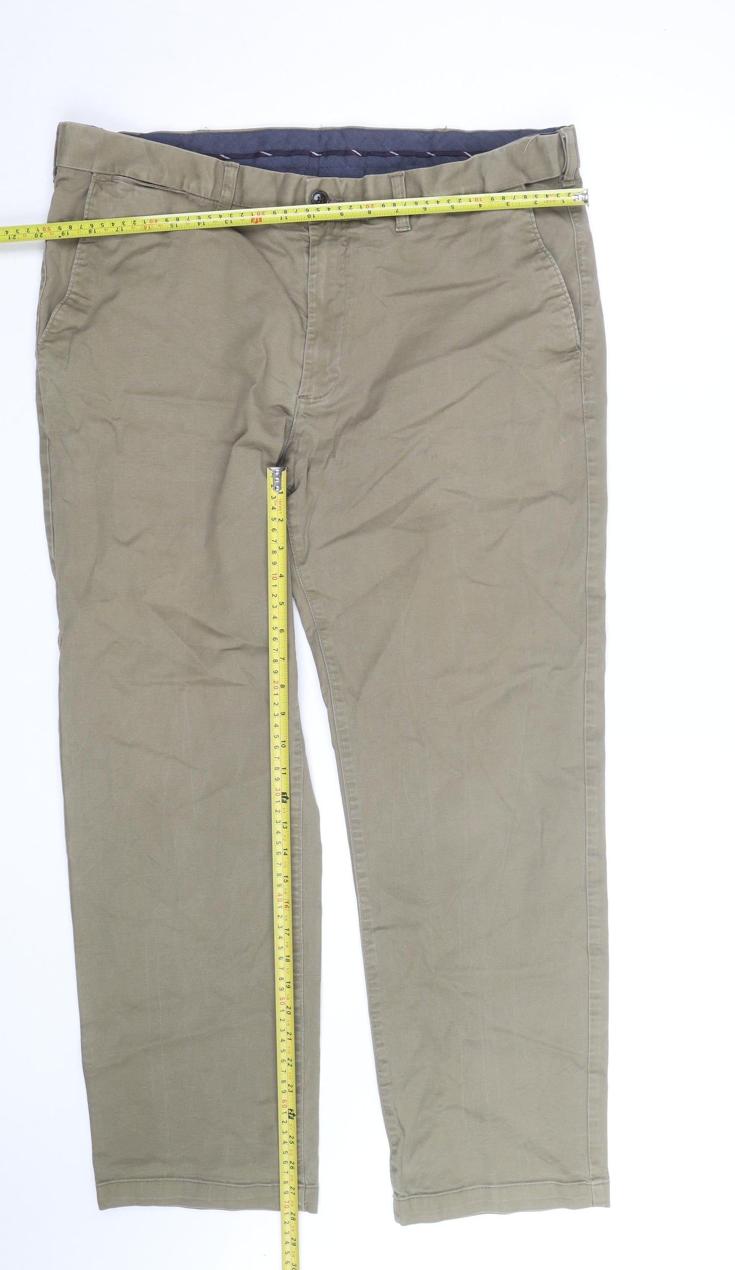 Marks and Spencer Men's Brown Regular Fit Chinos 40W 31L