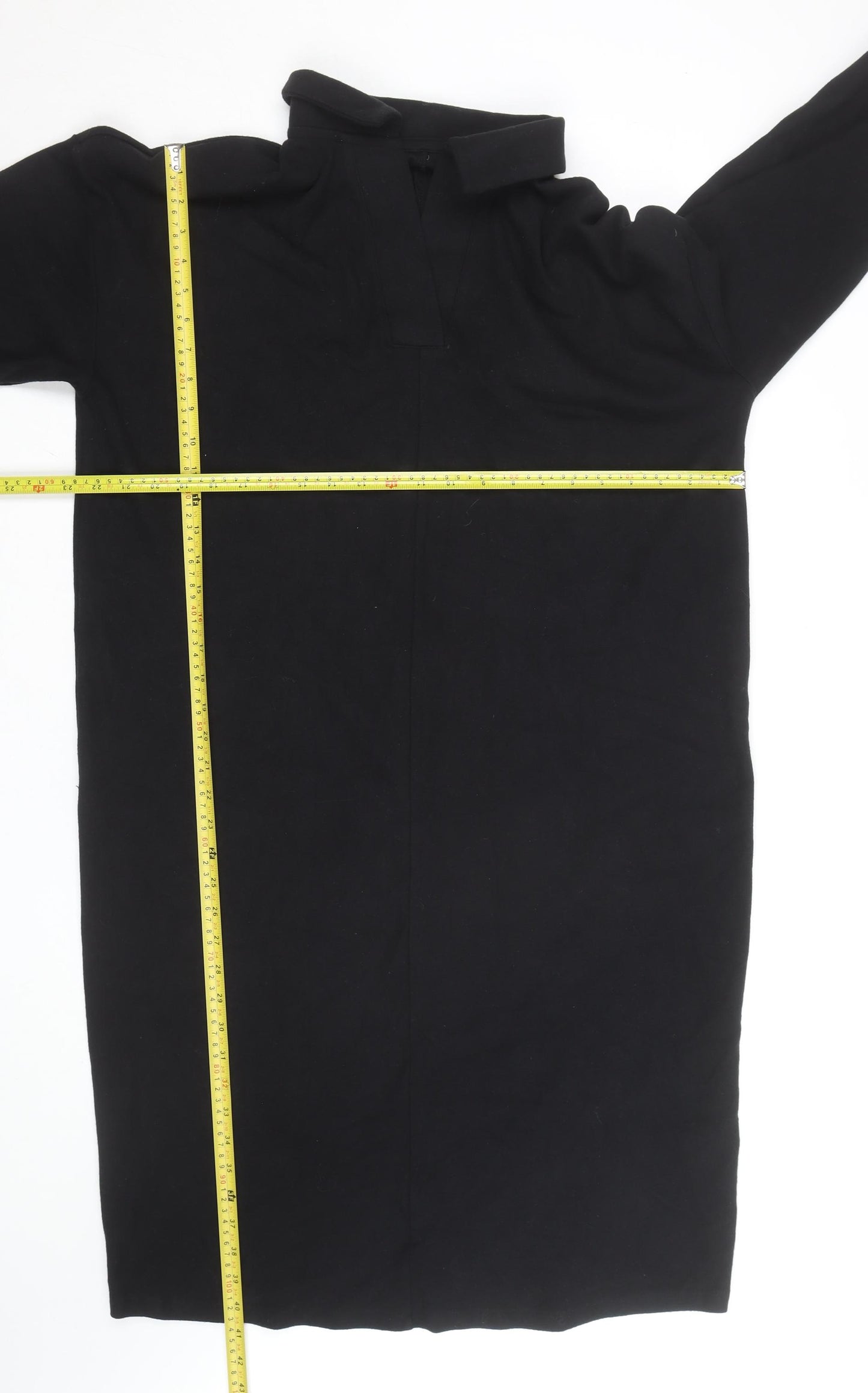 ASOS DESIGN Women’s Black Shift Dress UK 10 Long Sleeve High Neck