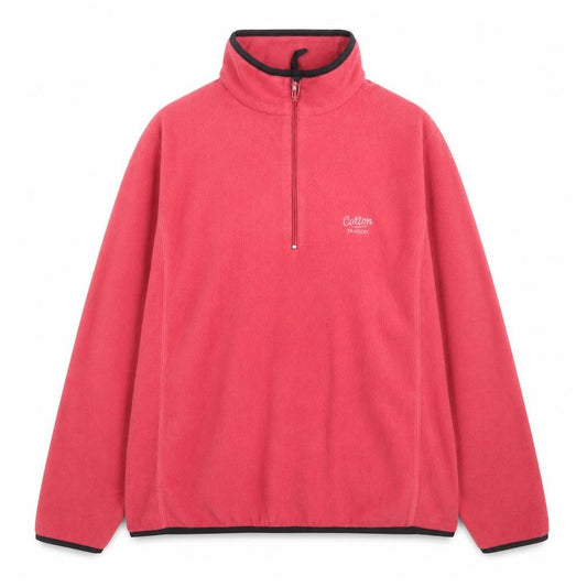 Cotton Traders Women's Pink Fleece 1/4 Zip Pullover Jacket L