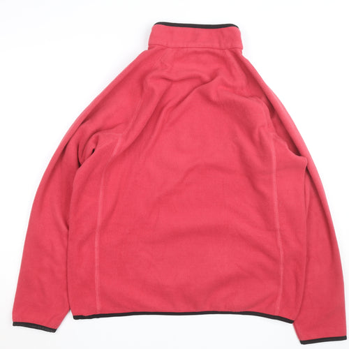 Cotton Traders Women's Pink Fleece 1/4 Zip Pullover Jacket L