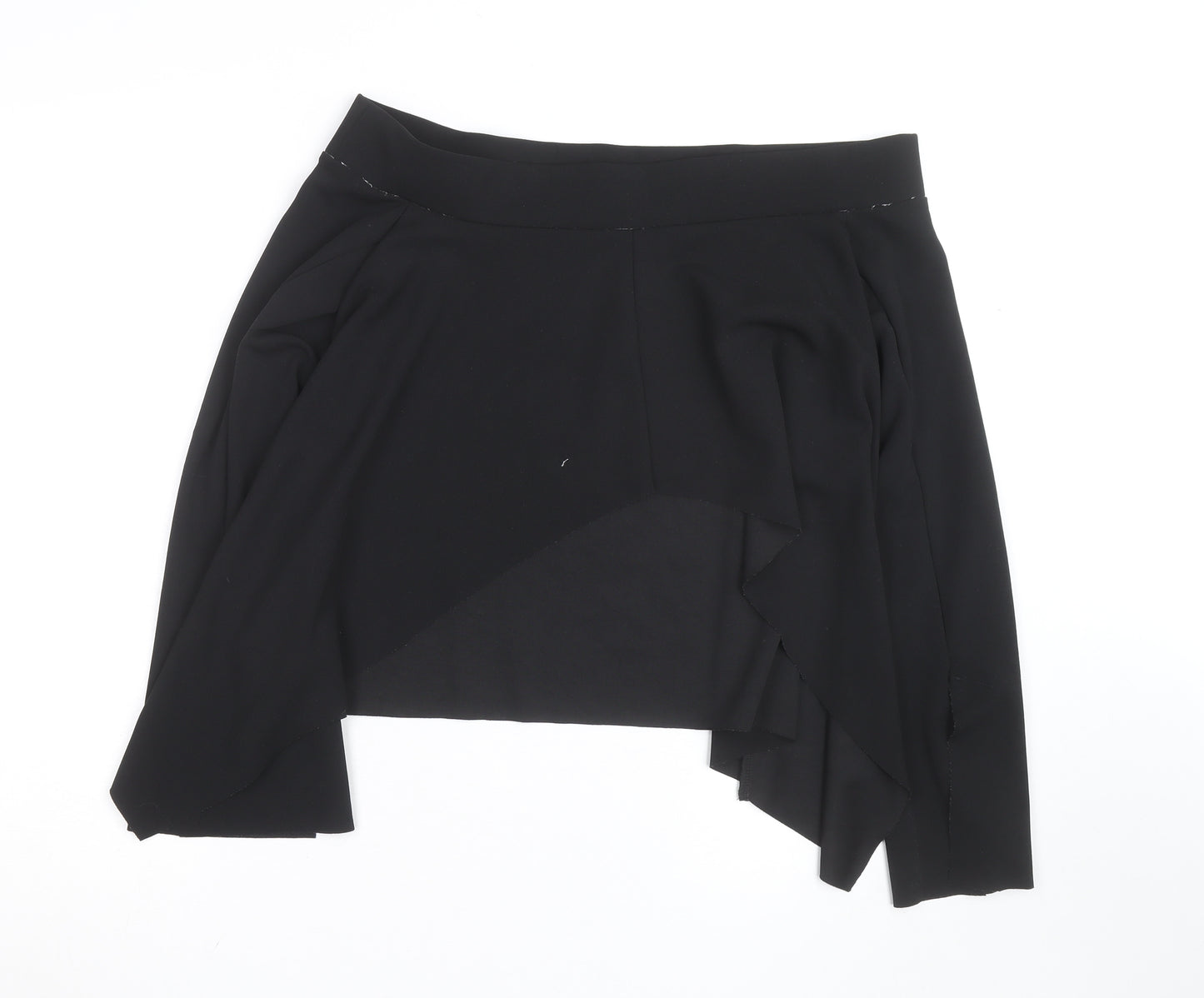 Zara Womens Black Off Shoulder Long Sleeve Basic Blouse Size 12