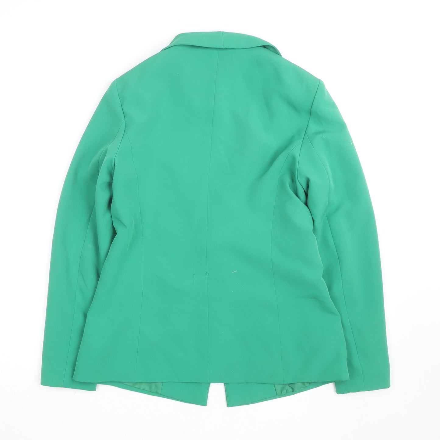 Vila Womens Green Blazer Jacket Size 8 Single Breasted Lined