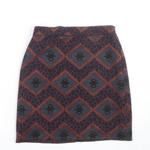 Dunnes Stores Women’s Multicoloured Size 8 Geometric Knit Pencil Skirt