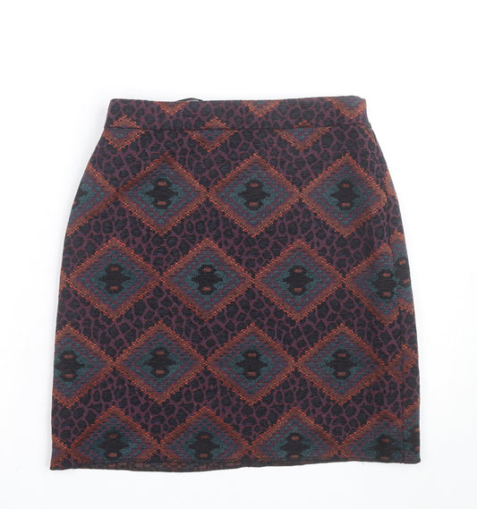 Dunnes Stores Women’s Multicoloured Size 8 Geometric Knit Pencil Skirt