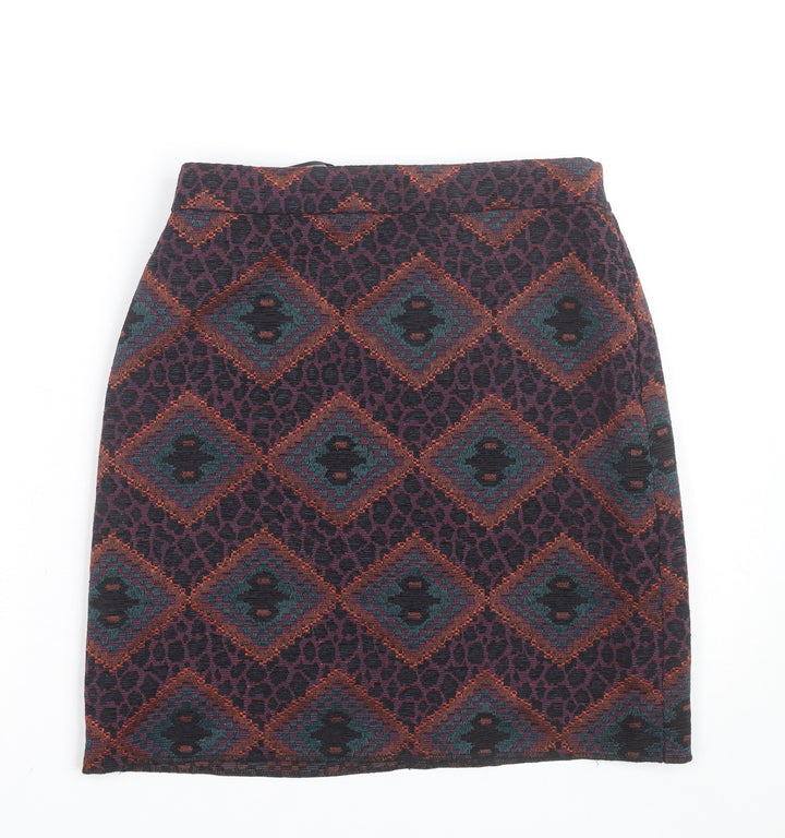 Dunnes Stores Women’s Multicoloured Size 8 Geometric Knit Pencil Skirt
