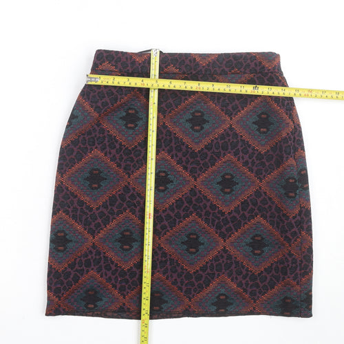 Dunnes Stores Women’s Multicoloured Size 8 Geometric Knit Pencil Skirt