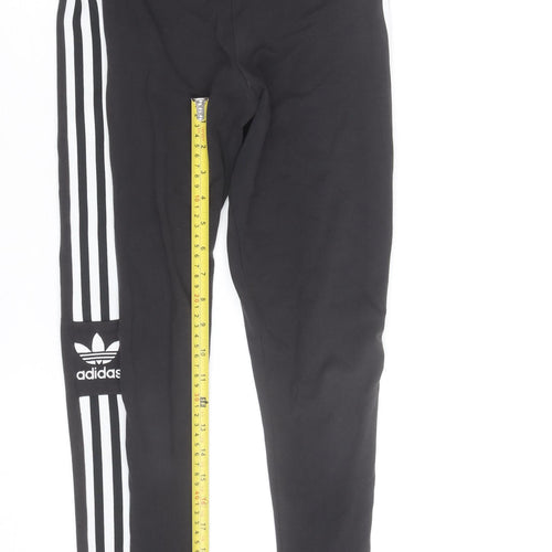 Adidas Womens Black Leggings Size 10 Slim Fit Activewear Pants
