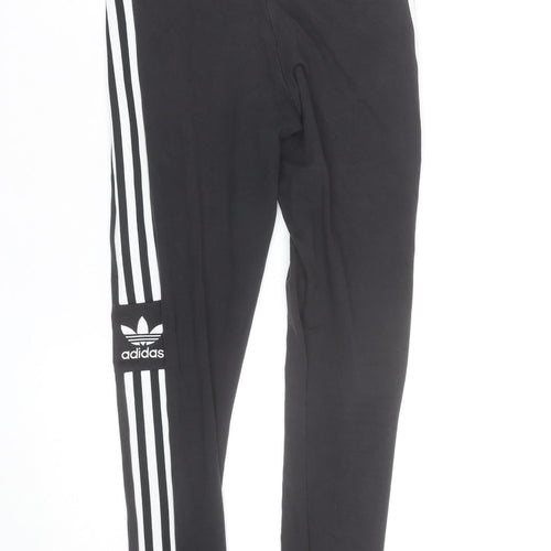 Adidas Womens Black Leggings Size 10 Slim Fit Activewear Pants