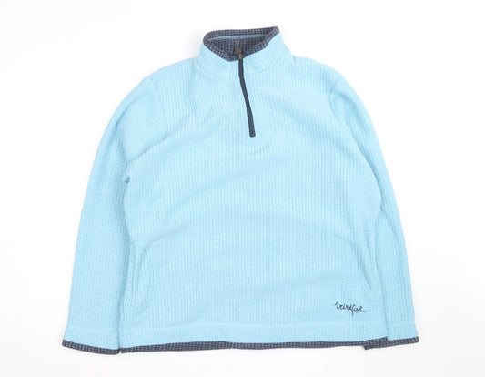 Weird Fish Women's Blue Size 18 1/4 Zip Fleece Active Jacket