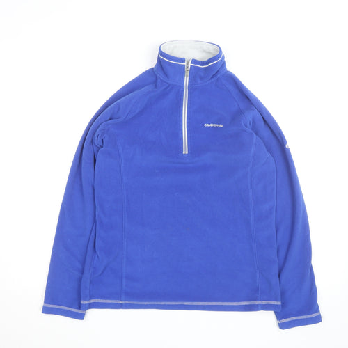 Craghoppers Women Blue Size 12 Fleece 1/2 Zip Lightweight Active Jacket