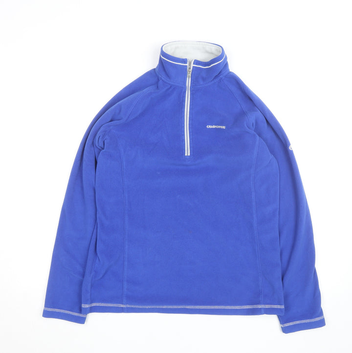 Craghoppers Women Blue Size 12 Fleece 1/2 Zip Lightweight Active Jacket