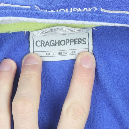 Craghoppers Women Blue Size 12 Fleece 1/2 Zip Lightweight Active Jacket