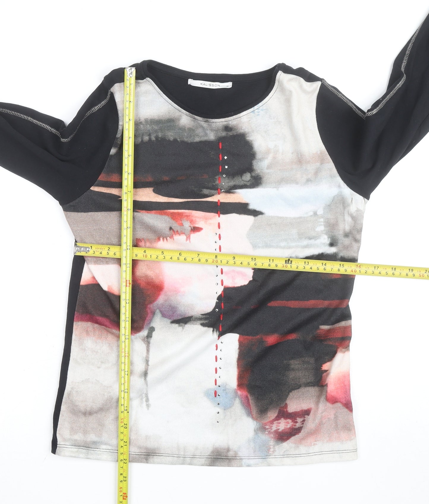 Kalisson Women Multicoloured Size 10 Crew Neck Long Sleeve Pullover Jumper