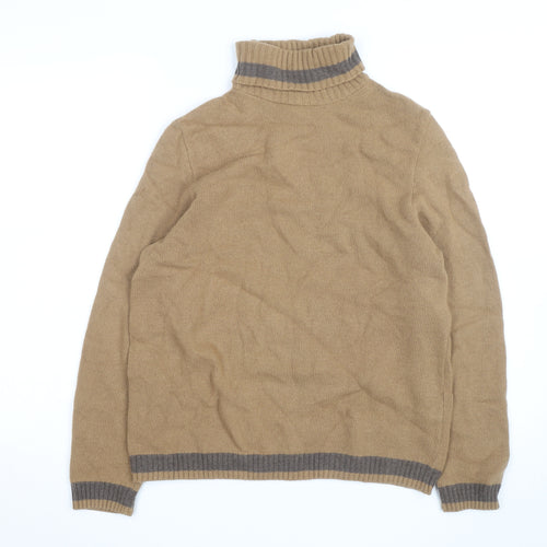 Dicapri by Cele Women’s Beige Roll Neck Wool Blend Jumper XL
