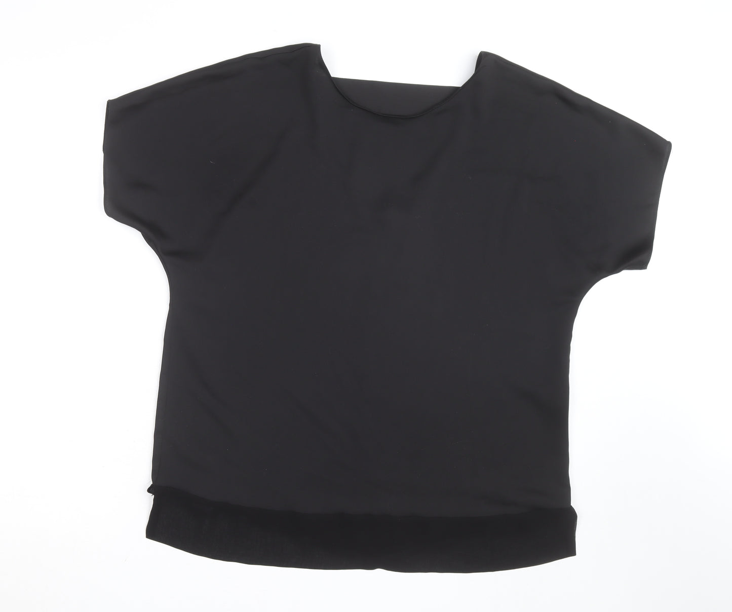 River Island Women’s Black V-Neck Chiffon Blouse Size M