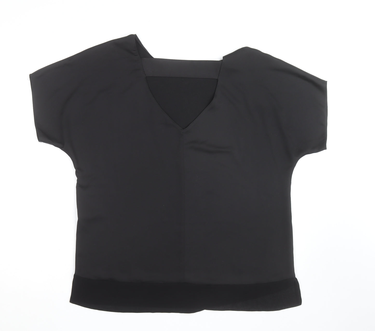 River Island Women’s Black V-Neck Chiffon Blouse Size M