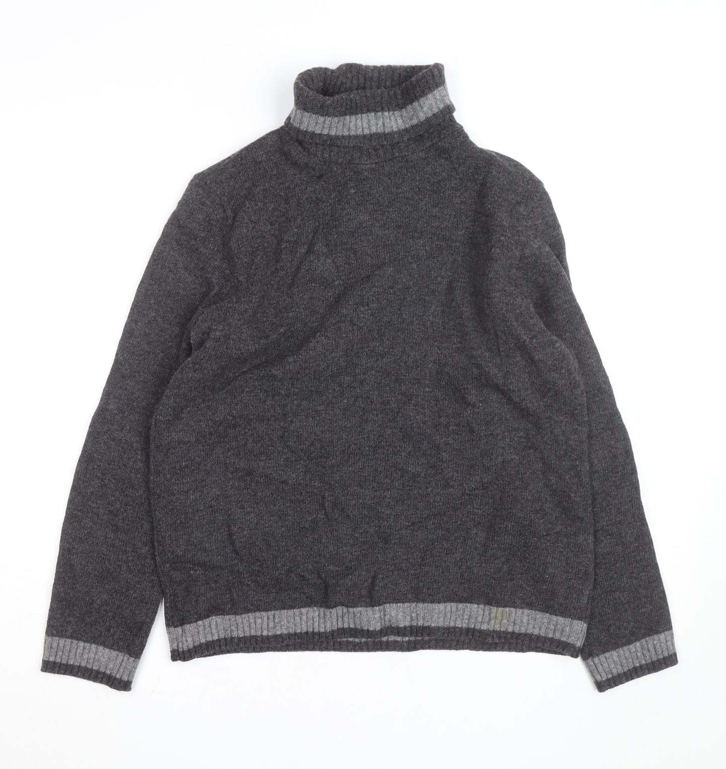Dicapri By Cele Women's Grey Roll Neck Wool Blend Jumper XL