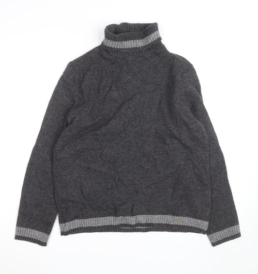 Dicapri By Cele Women's Grey Roll Neck Wool Blend Jumper XL