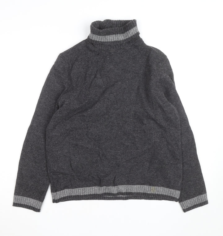 Dicapri By Cele Women's Grey Roll Neck Wool Blend Jumper XL