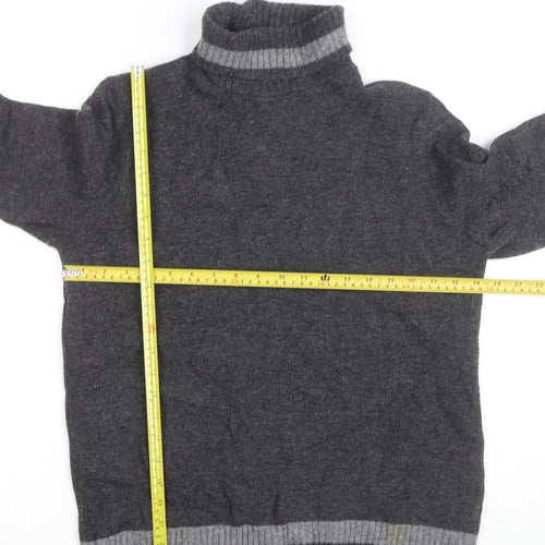 Dicapri By Cele Women's Grey Roll Neck Wool Blend Jumper XL