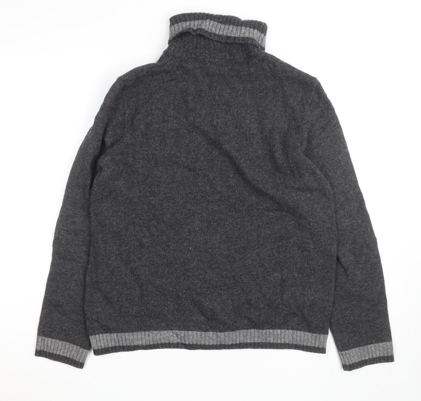 Dicapri By Cele Women's Grey Roll Neck Wool Blend Jumper XL