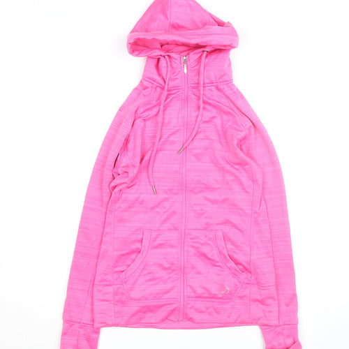 Perfection by Body Rage Women's Pink Full Zip Hooded Sweatshirt Size 8