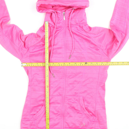Perfection by Body Rage Women's Pink Full Zip Hooded Sweatshirt Size 8