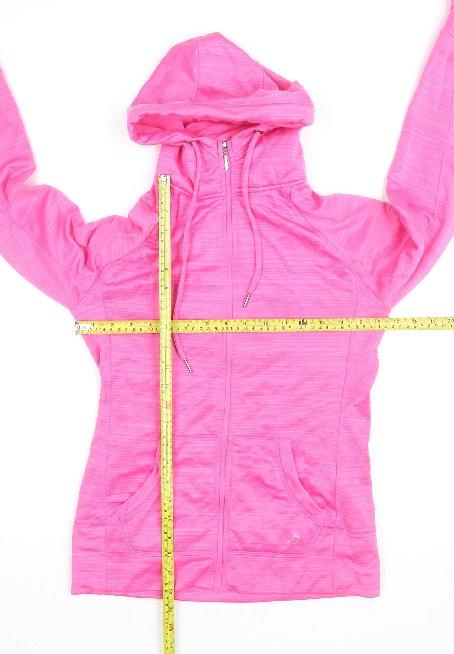 Perfection by Body Rage Women's Pink Full Zip Hooded Sweatshirt Size 8