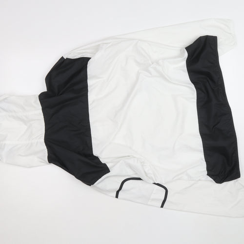 Columbia Men’s White Black Windbreaker Hooded Jacket L Outdoor Sports