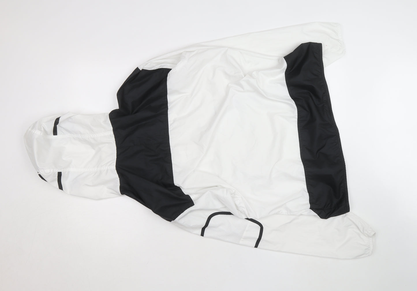 Columbia Men’s White Black Windbreaker Hooded Jacket L Outdoor Sports