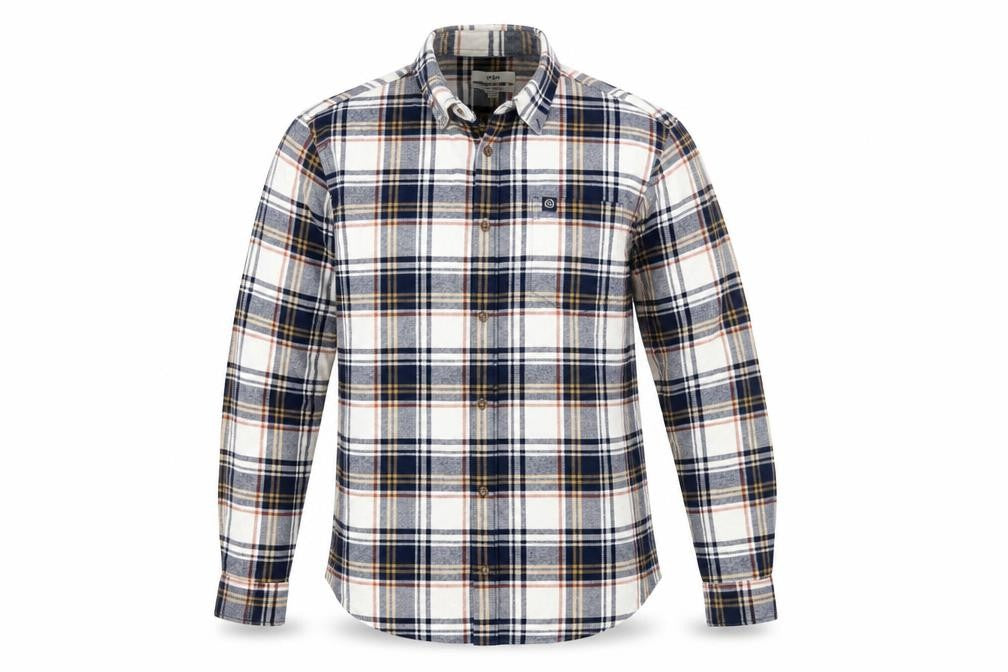 Marks and Spencer Men's Blue Plaid Cotton Flannel Shirt XL