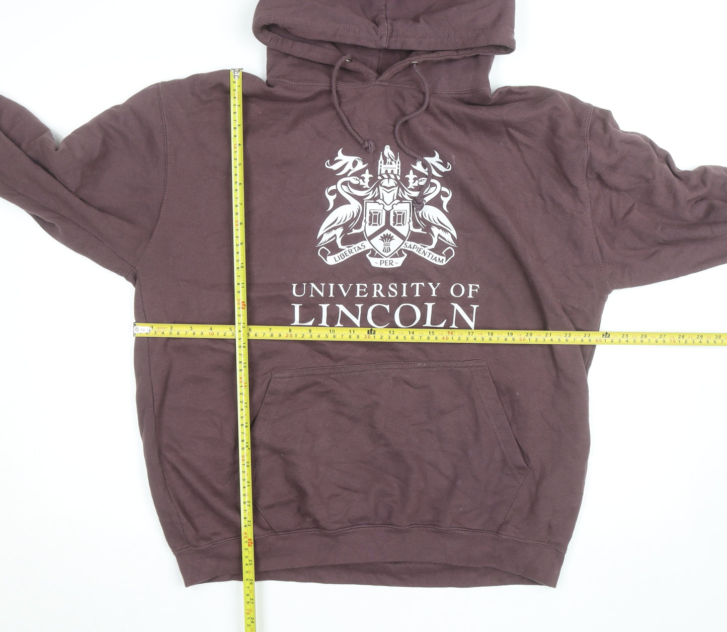 AWDis Men's Brown University of Lincoln XL Pullover Hoodie