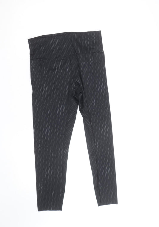 Marks and Spencer Goodmove Black Spot Print Womens Size 10 Gym Leggings