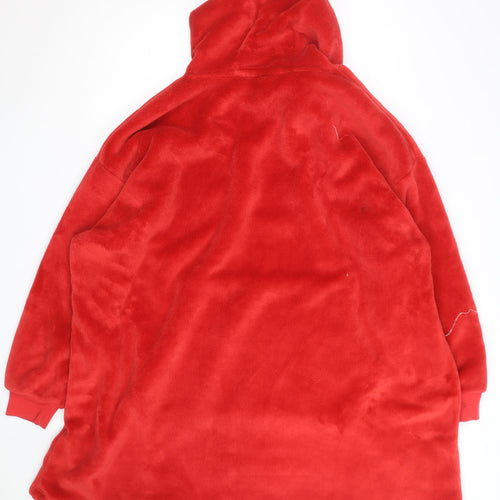 Manchester United Men's Red Fleece Hooded Robe S-M