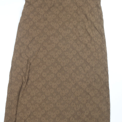 Marks and Spencer Women's Brown Lace Pencil Skirt Size 18
