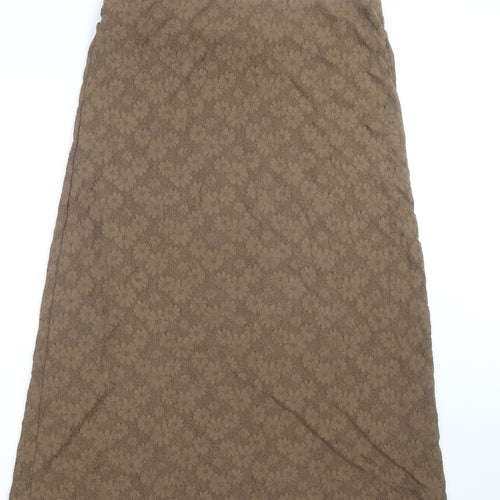 Marks and Spencer Women's Brown Lace Pencil Skirt Size 18