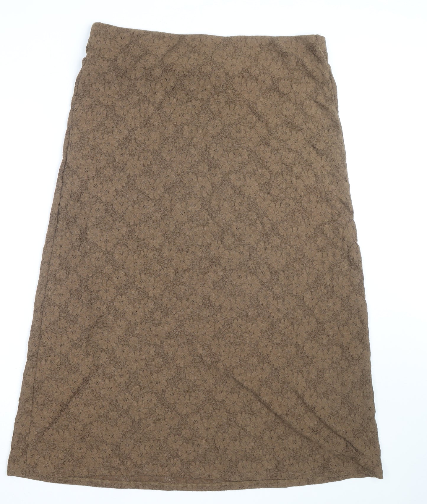 Marks and Spencer Women's Brown Lace Pencil Skirt Size 18