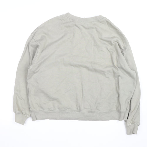 H&M Men's Beige Pullover Sweatshirt Size M Regular Fit Crew Neck