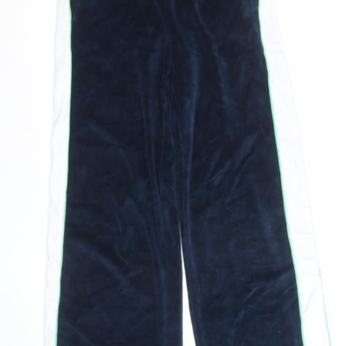 St Bert's Men's Blue Velour Sweatpants Small Straight Leg