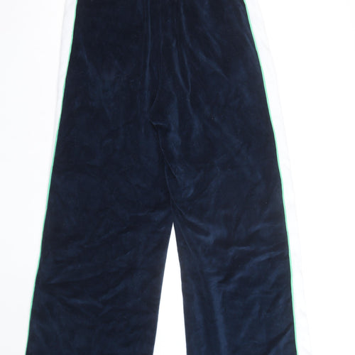 St Bert's Men's Blue Velour Sweatpants Small Straight Leg