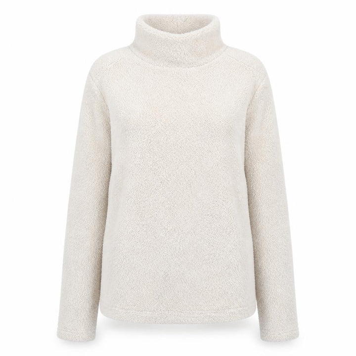 Missguided Women Beige Fleece Roll Neck Long Sleeve Pullover Jumper UK 6