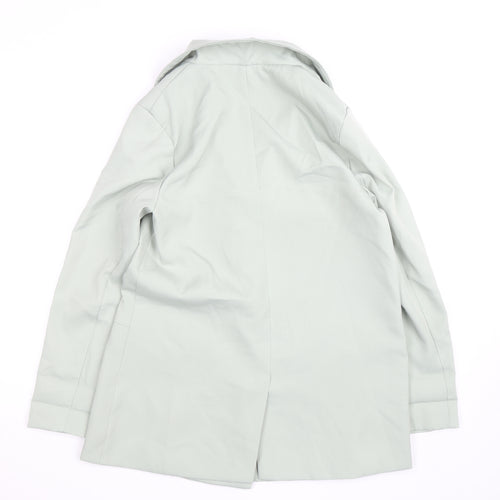 Zara Women Mint Green Double-Breasted Blazer UK 10 Regular Fit